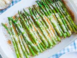 Garlic Roasted Asparagus With Parmesan