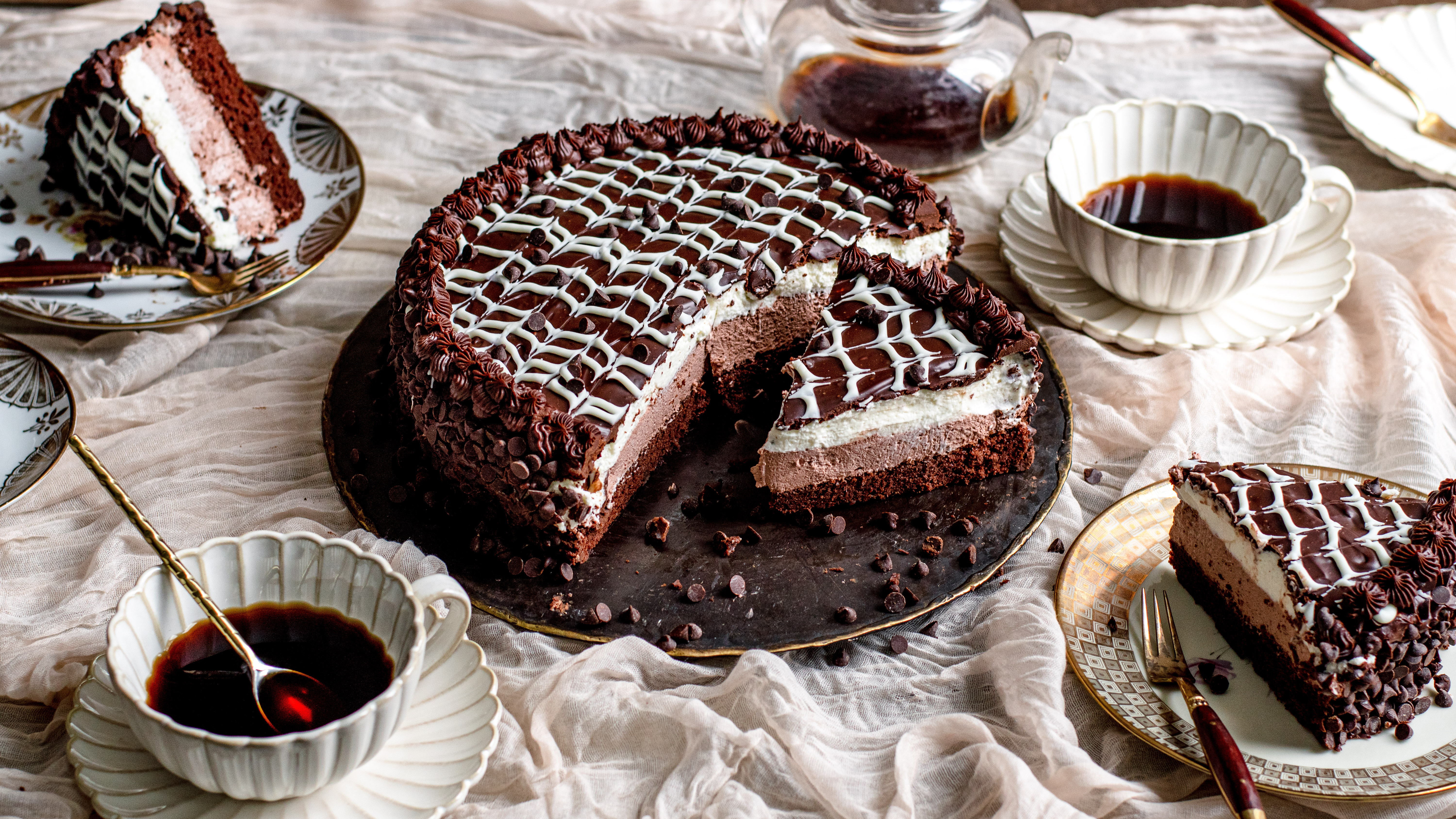 black tie mousse cake